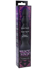 Doc Johnson Black Magic 7 inch Ribbed Anal Vibrator Anal Vibrators
